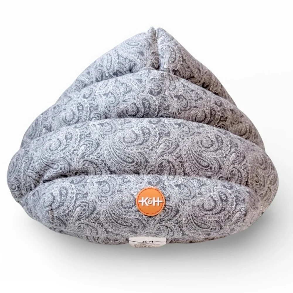 K&H Self Warming Fleece Plush Pet Bed for Cats or Small Dogs Grey